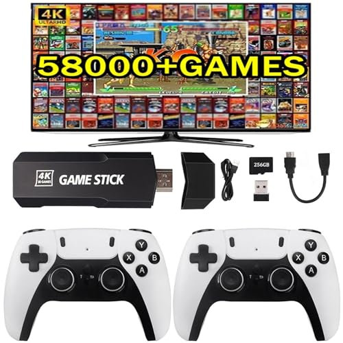 Consola De Juegos Retro Inalámbrica, Más De 58 000 Juegos Retro, Consola De Juegos Retro Clásica Plug And Play, Consola De Juegos Hdmi Tv, Consola De Juegos 4k Plug And Play, 128 GB