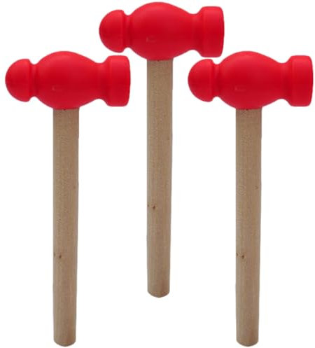 KOMBIUDA 3 Pièces Marteau en Bois Jeux Jouets bébés s'agiter Robot Toys Goodies Noel Toys for Mini Marteau Marteau pour Tout-Petits Petit Marteau Mini-Marteau