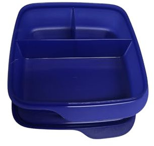 Tupperware to Go Lunchbox Clevere Pause 550 ml Brotdose mit Trennwand Eco+ Schule (blau)