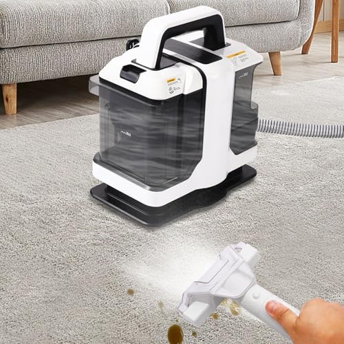 Waschsauger Teppichreiniger,Nasssauger Polsterreiniger Gerät mit 2 Reinigungsbürsten,Fleckenreiniger mit Tanks,für Sofas, Teppichen, Vorhängen, Betten,Autos