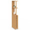 IDMarket - Meuble WC 2 portes bambou BEA avec étagères