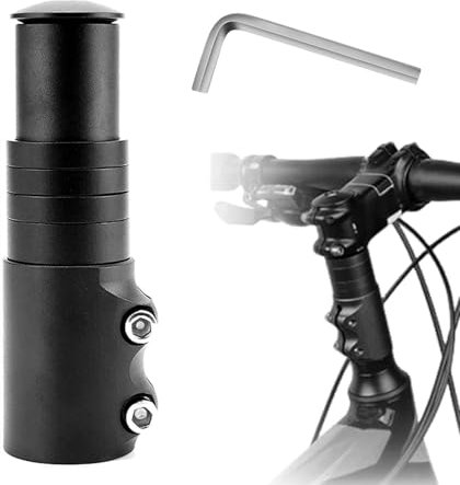 BDHYYM Fahrradlenker erhöhung Höhenadapter, Erhöhen Sie die Höhe von 7 cmFahrradlenker Vorbauv, Fahrrad Vorbau Fabelschaftverlängerung, geeignet für 28,6 mm Lenker, mit Sechskantschlüssel,Schwarz