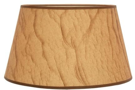 Zarivy Pantalla de lámpara E27 en pergamino, conica, 45 cm diámetro, 35 cm base, 30 cm altura, ideal para decoración y ambientación de espacios.