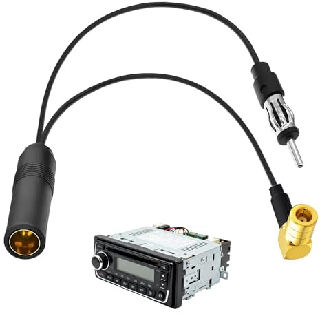Adaptateur répartiteur d'antenne Dab/Dab+ SMB + SMA, Prise DIN, pour autoradio Dab et Radio FM/AM. Câble pour antenne Dab et Radio FM