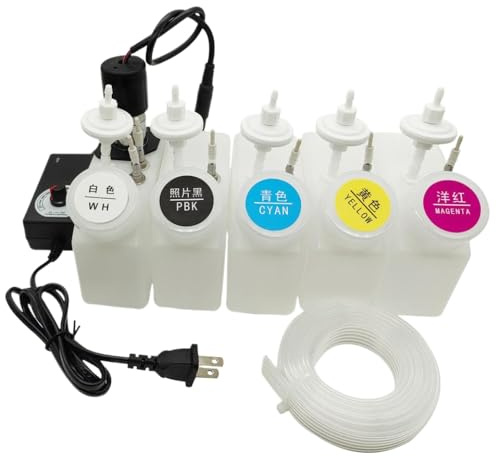 eRgDFS 250 ml weißer Tintentank DTF Ciss kompatibel mit Drucker(Ciss Without Holder)