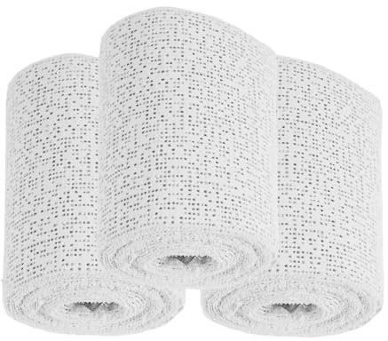 HOODANCOS Gips Abdruckset mit Handschuhen Schnell Trocknendes Pflaster aus Gipsbinden mit Quarzsand für Cosplay Maskenherstellung und Bauchabdruck 1 Satz für Künstler und Bastler