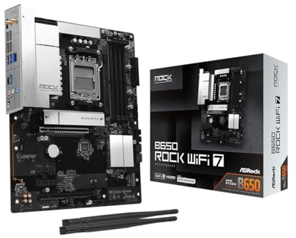 ASRock B650 Rock WiFi7 AM5 ATX Mainboard (90-MXBUY0-A0UAYZ)