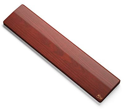 Glorious Gaming Wooden Keyboard Wrist Rest (Full Size) - White Ash Wood, Medium-Coarse Grain, Smooth Surface, Sweat & Oil Resistant, Easy Clean, Anti-Slip Rubber Base, 430 x 100 x 19mm - Golden Oak