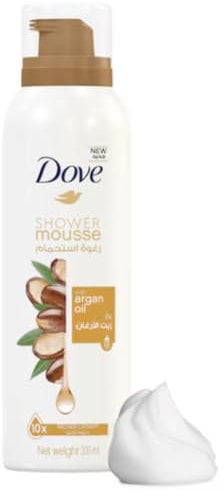 Dove Shower Mousse with Argan Oil - Luxuriously Nourishing Body Wash - 200ml