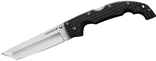 Cold Steel, XL Voyager Lockback, Klappmesser, Tanto Klinge, Taschenmesser, Griff: Griv EX, AUS-10A Klingenstahl, scharfes Messer für Outdoor, Camping, Schnitzen