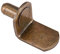 INCREWAY 6mm Bracket Style Cabinet Shelf Support Pegs -L Clips for Kitchen & Bookcase-Antique Brass - 50 Pack