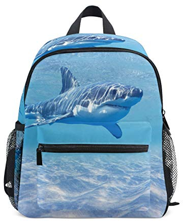 Linomo Meerestier Hai-Kinderrucksack Daypack Rucksack Büchertasche Vorschule Kleinkind Rucksäcke Kindergarten Schultertasche für Jungen Mädchen Kind