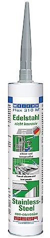WEICON Flex 310 M Edelstahl 310 ml elastischer Klebstoff auf MS-Polymer-Basis 310 ml