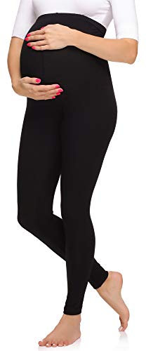 Merry Style Legging Long Grossesse Maternité Tenue Sport Femme MS10-297 (Noir, XL)