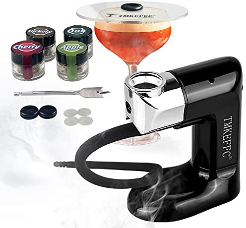 TMKEFFC Fumoir Cocktails Smoker Pistolet à Fumée Aliments Fumeur de Portable Accessoires pour Boissons, sous Vide, Steak, BBQ, Saumon