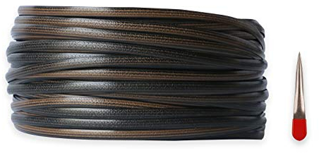 Rattan Furniture Fixing Kit (Contains weaving tool), Wicker Repair Material, Gradient Coffee Brown Flat Plastic Woven Material for Installing Rattan Furniture and Garden Chair Basket -70m (220 ft)