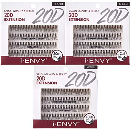 i-ENVY KPEX04 Wimpernverlängerung, 20D, 3 Stück