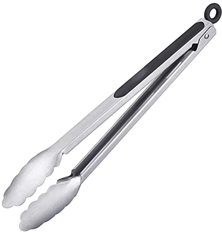 Westmark Pince à Grillade + Pince à Service, avec Manches en Acier inoxydable et Poignées caoutchoutées, Longueur : 35 cm, Acier inoxydable/plastique, Classic Spezial Maxi, Argenté/Noir, 16252270