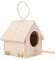 Tissting Casetta per Uccelli da Esterno in Legno, Rifugio Invernale Hanging Birdhouse in Legno Naturale con Tetto, Cottage di Campagna per Piccoli Uccelli Decorazione da Giardino All'Aperto