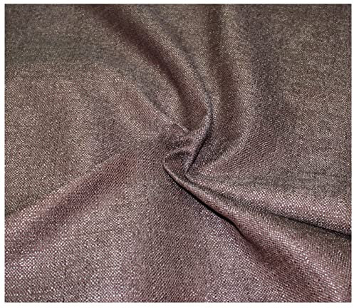 Russo Tessuti Tessuto Canapone Boucle' Tappezzeria Rivestimenti Arredamento Marrone 140x300cm