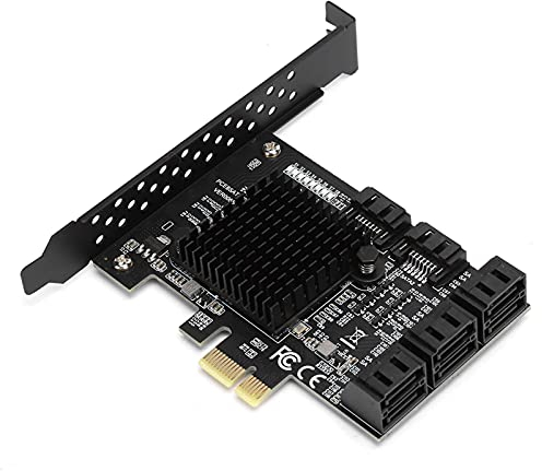 Annadue Pci SATA Karte, 8 Port Pcie zu Sata3.0 Erweiterungskarte SATA Controller Erweiterungskarte Sata3.0 Interface Erweiterungskarte für PC