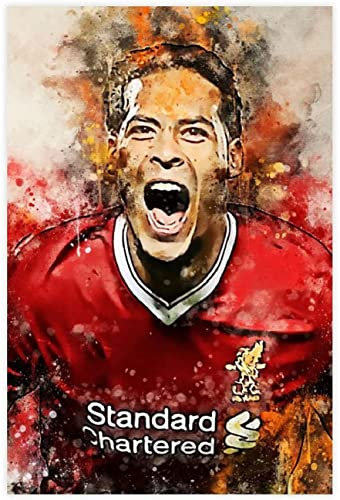 Holz Puzzle 500 Teile Fußballspieler Virgil Van Dijk Sports (24) Puzzles für Erwachsene und Kinder anspruchsvoll 500 Piece 20.4x15inch(52x38cm) Kein Rahmen