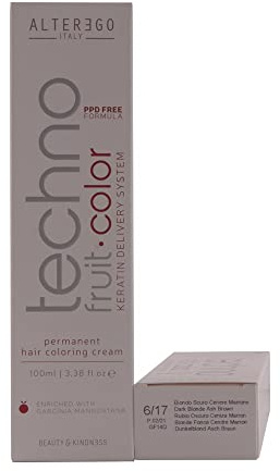 Technofruit Color 6/17 Dark Blonde Ash Brown 100 ml, 6/17 Graphitbraun