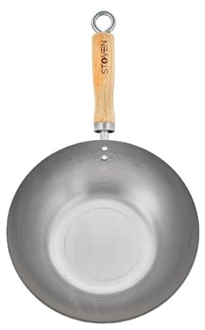STOVEN 27cm Standard Gauge Carbon Steel Wok