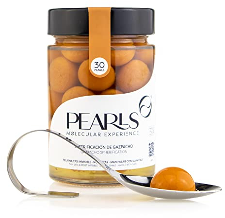 Pearls Gazpacho (30 unid.) Esferificaciones Premium listas para degustar. Descubre la Gastronomía Molecular. Una explosión de sabor y sensaciones. Cocina molecular. Productos Gourmet.