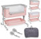 ms BabyWorld – Minicuna Colecho Comfy – Regulable multialturas y reclinable | Colchón Incluido | Mosquitera de Serie | Seguridad y Confort para bebé