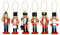 SPRINGOS Weihnachten Weihnachtsbaumanhänger Nussknacker Ornament Holzfigur 6 Stück 8 cm Christbaumschmuck