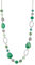 Bulinlin Silber Perplen Lang Kette für Damen Boho Statement Chain Halskette Modeschmuck Geburtstagsgeschenke für Frauen (52-Jade green)