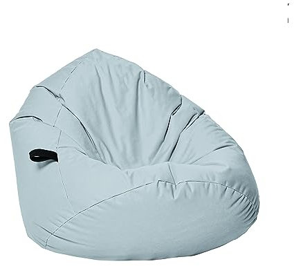 Momiralland Sitzsack Tropfenform Kastanie - für Kinder & Erwachsene – Indoor wie Outdoor da er Wasserfest ist– füllung EPS Perlen. (Grau, XXL - Durchmesser 88 cm für Erwachsene)