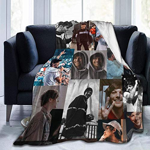 YINGD Louis TomlInson Ultraweiche Fleecedecke für Erwachsene, D-bedruckt, Anti-Fleece-Decke, Mikrofaser-Bettwäsche, super weich und bequem Sofadecke