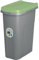 Home Centre Plastic Lift Top Lid Waste Bin Kitchen School 25 Litre Green-Grey Slim Recycling General Trash & Storage Recycled Rubbish Organiser Container Dustbin Sturdy Quality Made in Italy