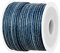 GENIQUE Real/Genuine Round Leather String Cord for Necklace, Bracelets, Jewellery, Braiding (1.5mm, Blue Distressed)