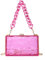EVEOUT Pochette e Clutch da sera trasparente in acrilico da donna Borsa a tracolla trasparente in gelatina per feste