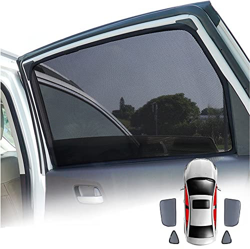 Parasol de Coche, para Kia Niro 2016-2021 Tendine Parasole, Protección contra el Deslumbramiento Solar y Los Rayos UV,para Ventana Lateral y Trasera,Negro,Rear Window - 4 Pieces