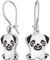 JC Jeweller Carat Mädchen Ohrringe 925 Sterling Silber Rhodiniert Emaille Geschenkbox Schmuck Kaninchen Design Babys Kinder Teen (Mops)