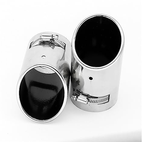 Auto Auspuff Endrohr Für Vw Für Passat B6 3c 2005 2006 2007 2008 2009 2010 Auto Ende Auspuffrohr Hinten Schwanz Throat schalldämpfer Rohr Spitze (2 teile/satz) Endrohrblenden