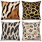 ASDCXZ Kissenbezug 50x50 cm 4er Set, Modern Retro Braun Beige Leopardenmuster Sofa Dekokissen Kissenbezüge Kissenhülle Waschbar Polyester Flachs Textil Outdoor Kopfkissenbezug Kissen Bezug