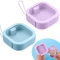 MaehSab Qtip Spender für Haargummis, tragbarer Haargummi-Halter, Organizer, Badezimmer-Aufbewahrung, Reisezubehör, Organizer für Wattestäbchen, Haarspange, Haarnadel, 2 Stück (lila, blau)