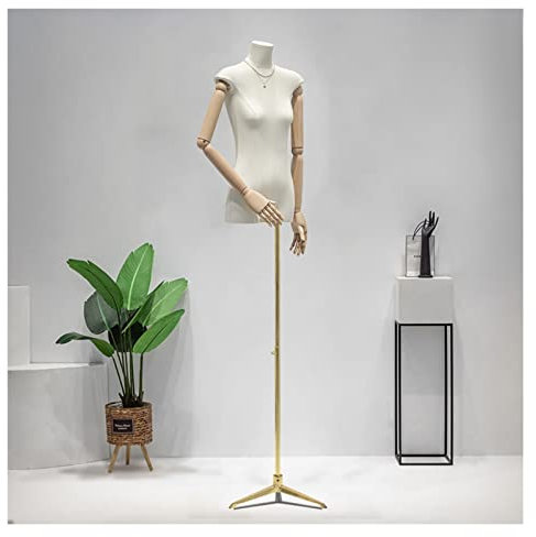 schneiderpuppe Schneiderpuppe Schaufensterpuppe Damenbüste Weiblich, Verstellbar 52-71 Zoll Schneiderbüste Schaufensterpuppe mit Massivholzarm für Bekleidung Display for Clothing Shop Dresses ( Color