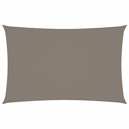 LAPOOH Toldo de Vela Rectangular de Tela Oxford Gris Taupe 5x8 m, Toldo Vela, Toldos Exterior Terraza, Toldo para Sombra, Lona Sombra Exterior, Toldos para Patio