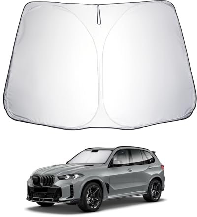 LUWU Compatible con BMW X5 G05 F15 / X6 G06 F16 / X7 G07 2019-2024 2025 Plegable Protección Solar para Parabrisas Parasol para Coche con Protección Solar y Aislamiento Térmico X5 X6 X7 Accesorios
