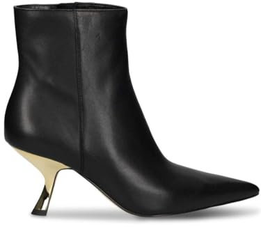 Tronchetto Michael Kors In Pelle Nero Con Tacco A Rocchetto