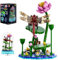 Mould King 10106 Blumen Insekten Klemmbausteine Libelle klemmbausteine LED Spieluhr Bausteine Musik Bauspielzeug mit Acryl-vitrine Geschenke für 8+ Jungen und Mädchen (396 Teile)
