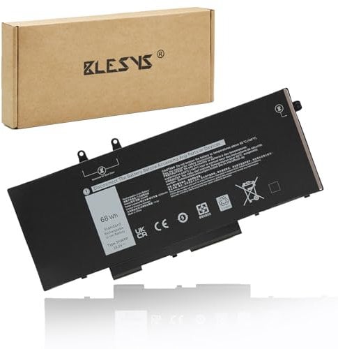 BLESYS Batterie 68wh Type 3HWPP pour Dell Latitude 5510 5410, pour Inspiron 7706 2n1 Series Batterie de Remplacement