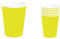 FIESTAS GUIRCA | 6 Gobelets Jetables (240 ml) (9 cm) - Décoration de Table pour Fêtes et Graduations - Idéal pour Célébrations d'Été et Événements Tropicaux - Jaune