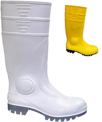 Generico Stivali Antinfortunistici con Puntale Categoria S4 Ma-cri 100% Made in Italy (Bianco, Sistema Taglie Calzature EU, Adulto, Numero, Media, 43)